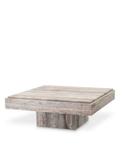 Sartoria Silver Travertine Coffee Table