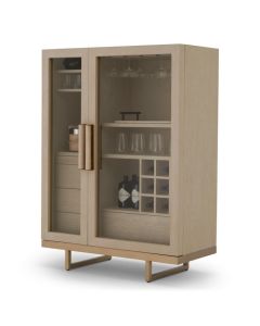 Connaught Bar Cabinet Washed Oak