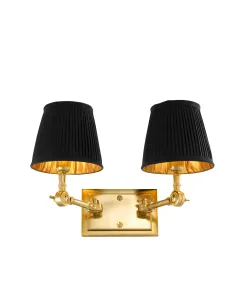 EICHHOLTZ WENTWORTH WALL LAMP DBL/BLK