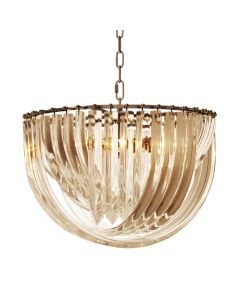 Murano Champagne Acrylic Short Chandelier