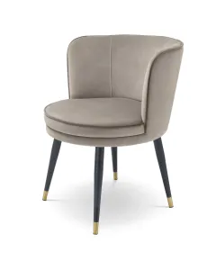 Grenada Savona Greige Velvet Dining Chair