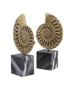 Ammonite Vintage Brass Object - Set of 2