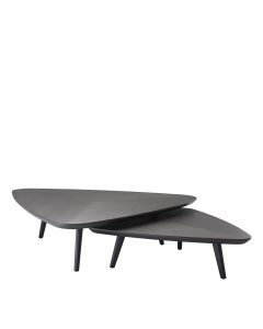 Lauren Mocha Straight Oak Coffee Table - Set of 2