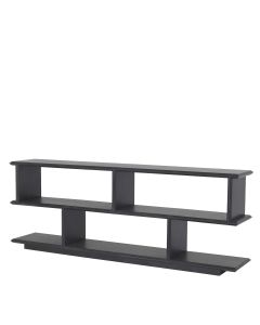 Garcia Charcoal Grey Oak Veneer Low Cabinet