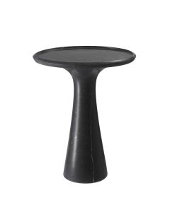 Pompano Honed Black Marble Low Side Table