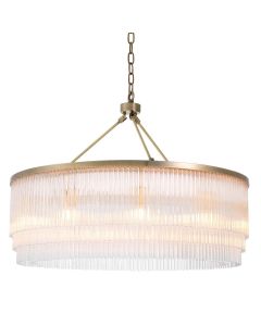 Hector Large Light Brushed Brass Chandelier