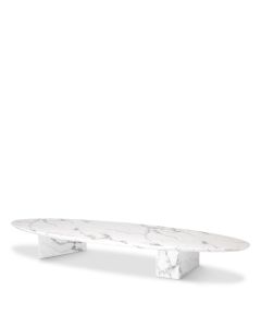Aurore White Faux Marble Coffee Table