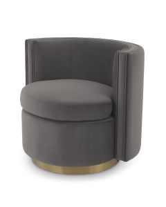 Amanda Savona Grey Swivel Armchair