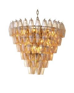 Benini Small Gold Glass Chandelier