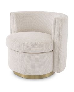 Amanda Lyssa Off White Swivel Armchair