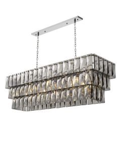Amazone Smoked Rectangular Chandelier
