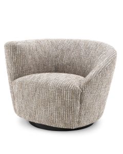 Colin Mademoiselle Beige Swivel Chair - Left