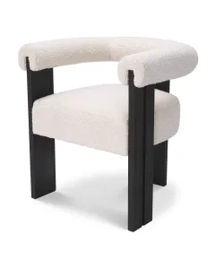 Percy Boucle Cream Dining Armchair