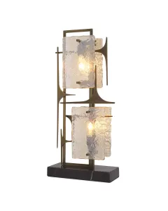 Zeno Antique Brass Table Lamp