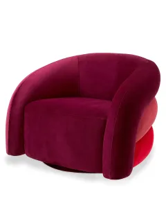 Novelle Bordeaux Red Armchair