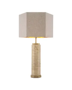 Newman Travertine Table Lamp