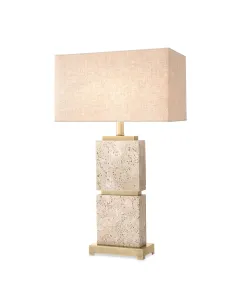 Newton Large Travertine Table Lamp