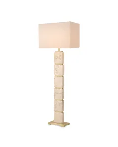 Newton Travertine Floor Lamp