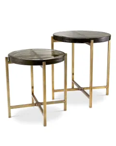 Haymann Vintage Brass Side Table - Set of 2