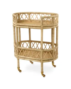 Dorini Natural Rattan Trolley