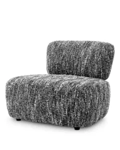 Leon Sonata Black & Brushed Brass Armchair 