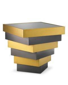 Zamora Brushed Brass Side Table