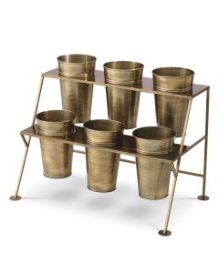 Maison Des Fleurs Vintage Brass Display Rack