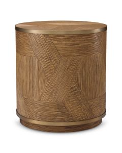 Velutto Caramel Carved Oak Side Table