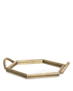Salvi Vintage Brass Hexagon Tray