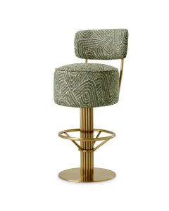Carleton Camari Green Bar Stool with Back