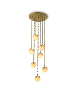 Alesa Antique Brass Large Chandelier