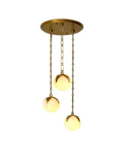 Alesa Antique Brass Small Chandelier
