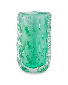 Avoir Green Hand Blown Glass Vase