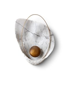 GINGER & JAGGER PEARL WALL SCONCE CARRARA MARBLE