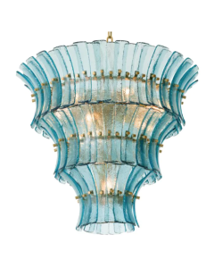 Toscano Blue Glass Chandelier