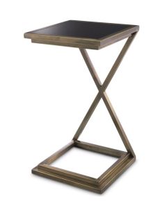 Cross Antique Brass Side Table