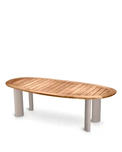 Free Form Natural Teak Outdoor Dining Table