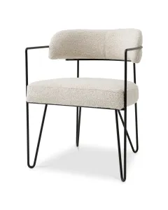 Giuseppe Boucle Chalk White Dining Chair