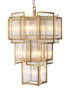 Jet Set Antique Brass Chandelier