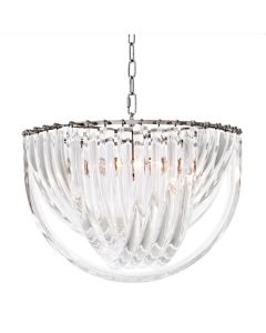 Murano Nickel Acrylic Short Chandelier 