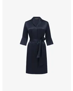 Audrey Short Robe - Navy