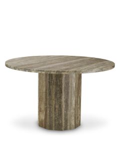 Florence Silver Travertine Dining Table