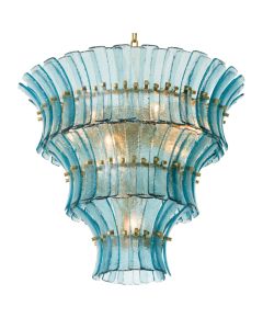 Toscano Blue Glass Chandelier