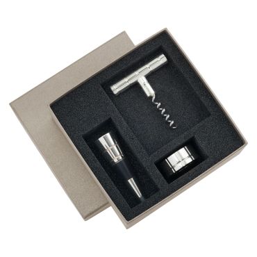 Graphik Silver-Plated Wine Tasting Gift Set