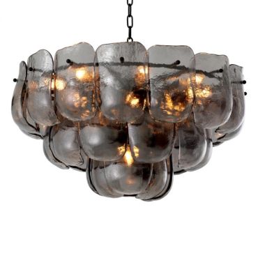 Gustave Smoke Glass Chandelier
