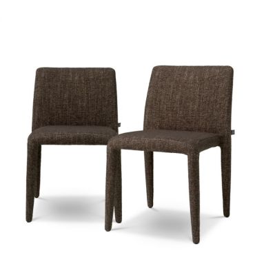 Leiza Renato Brown Dining Chairs Set of 2