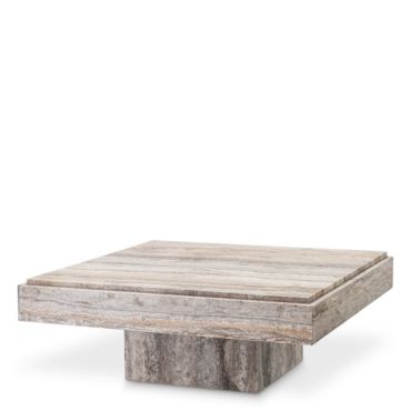 Sartoria Silver Travertine Coffee Table