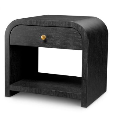 Rhodes Nightstand Charcoal Oak