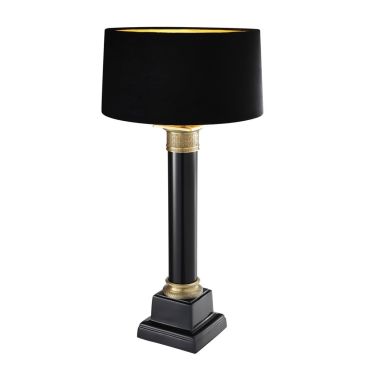 Monaco Black & Brass Table Lamp