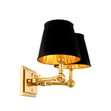 EICHHOLTZ WENTWORTH WALL LAMP DBL/BLK